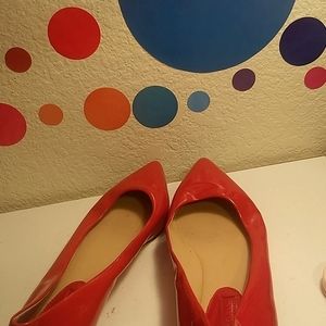 - Red flats: Banana Republic